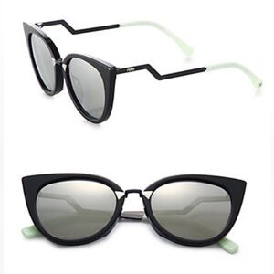 Fendi Zig-Zag Mirrored Sunglasses